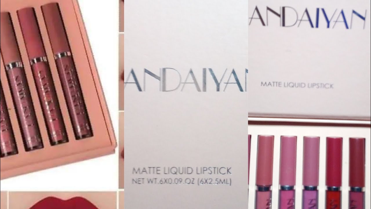 Handaiyan matte liquid lipstick (setA) review liquidmattelipstick 