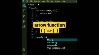 arrow function | javascript tutorial #shorts #html #javascript