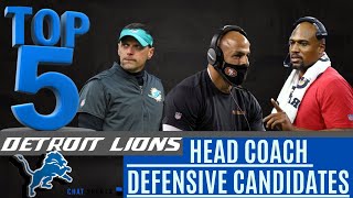 Top 5: Defensive Coordinators Head Coaching Candidates For the Detroit Lions Replacing Matt Patricia