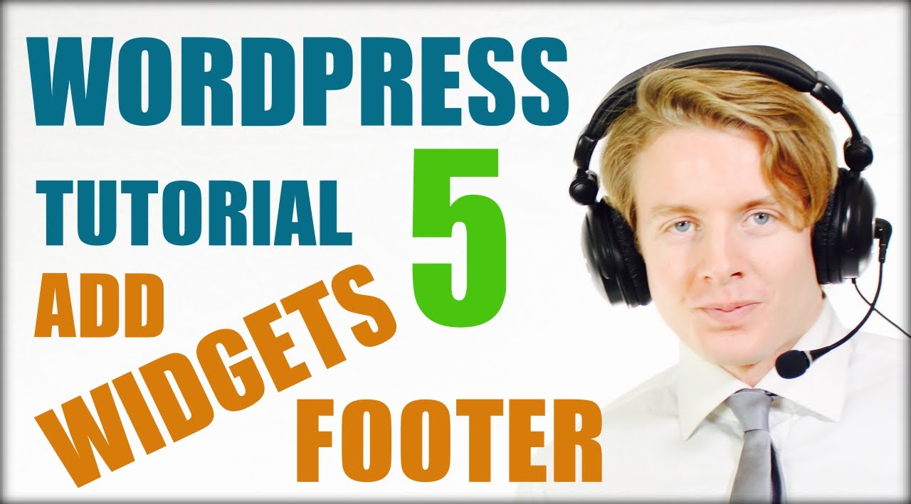 Wordpress tutorial step by step 2016 (Part 5) -Add widgets footer - YouTube