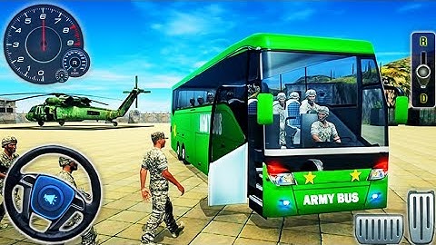 Indian Military Transporter Bus Simulator | Army Bus Transport in Snow Mode- Android Gameplay