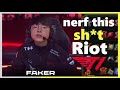 Faker looks Mad inside because This Champ is unfair