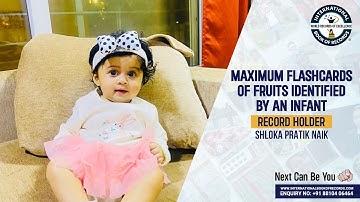 MAXIMUM FLASHCARDS OF FRUITS IDENTIFIED BY AN INFANT