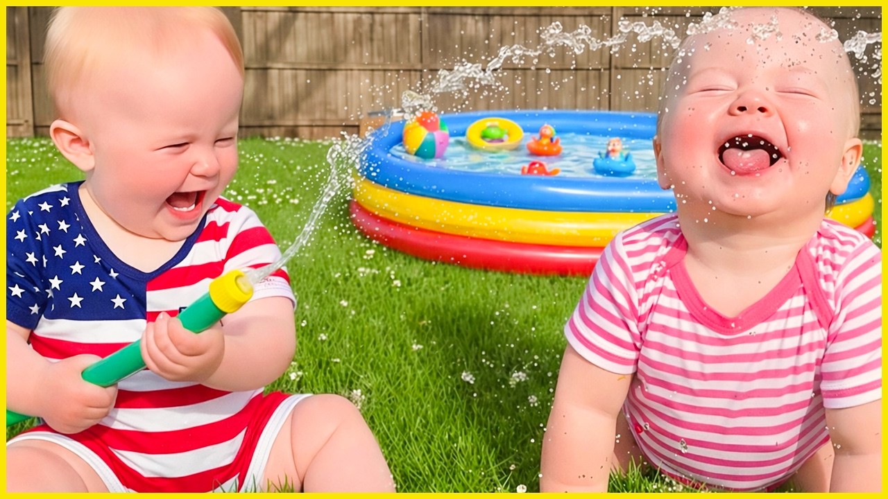 Pure Joy: Baby Playing with Water || Peachy Vines