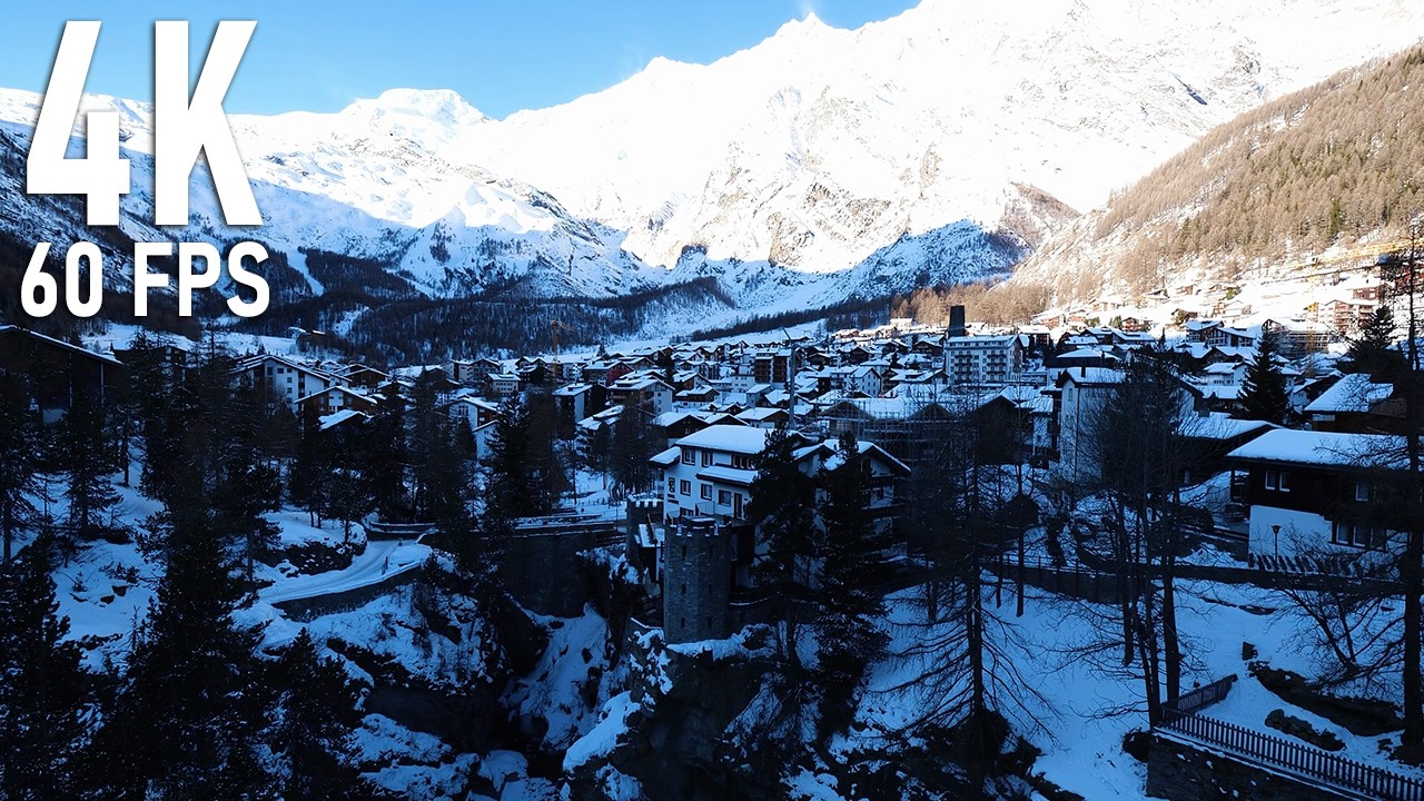 Exploring Saas-Fee: Village Streets to the Fee Vispa Gorge | 4K 60fps