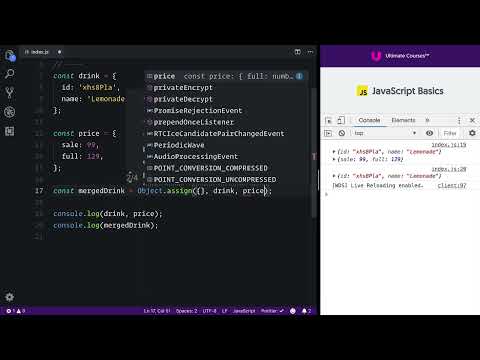 Ultimate JavaScript Basics 42 - Objects In-Depth - Merging Objects
