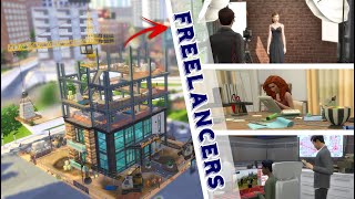 Freelancer Career Sharing Space Sims 4 \\ sims 4 freelancers \\ NO CC \\ sims 4 speed build