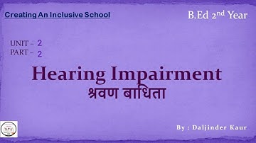 Hearing Impairment | Creating an Inclusive School