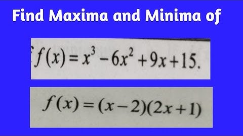 || Find Maxima and Minima of function f(x) in Telugu || Engineering mathematics 1 || ECET maths ||