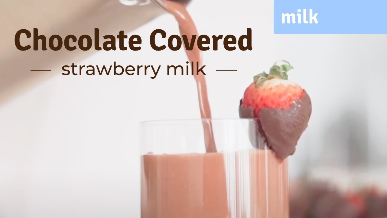 Chocolate Covered Strawberry Milk Recipe I Almond Cow YouTube