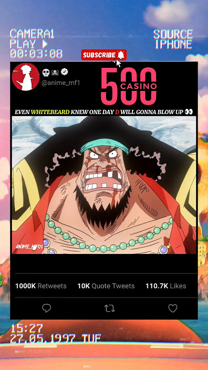EVEN WHITEBEARD KNEW ONE DAY D WILL GOONA BLOW 👀 #onepiece #whitebeard #luffy