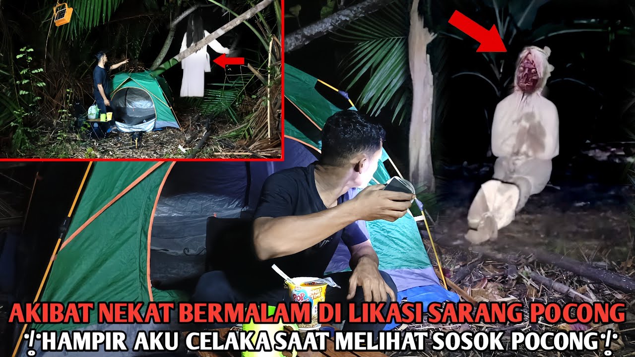Camping horoR Takut sampe Terjebak di hutan pocong  mengerikan jelas terekam kamera sosok penghuni
