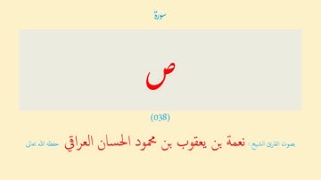 سورة ص (٠٣٨) نعمة الحسان العراقي - مرتل