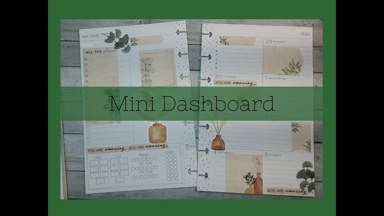 Plan with Me / Mini Dashboard / Happy Planner - YouTube