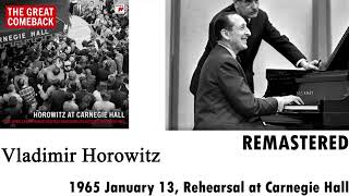 1965 January 13 Vladimir Horowitz Rehearsal at Carnegie Hall - YouTube