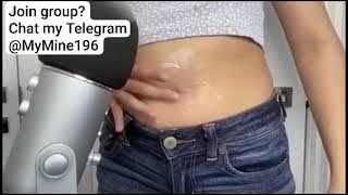 ASMR Suara Perut dan mainin udel cewek. ASMR Stomach rumbling sound and navel play