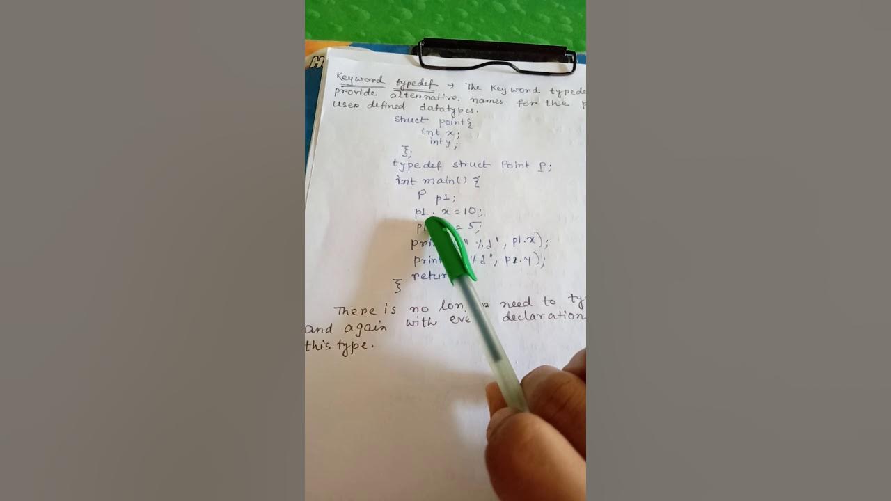 typedef keyword for structure YouTube