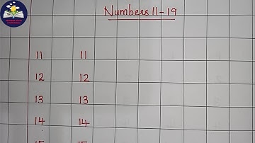Writing Numbers 11-19 in column book | Numbers 11-19 | Numbers | TEACHERS World of WONDERzzz