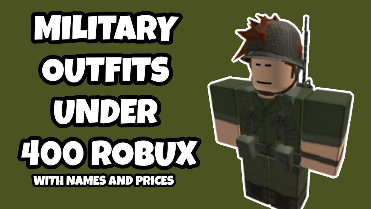 Roblox Military Outfits Under 400 Robux | Military Roblox Outfits Under ...