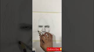 Art | Realistic Portrait of Keanu Reeves || under process || #art #shorts #keanureeves  #trending