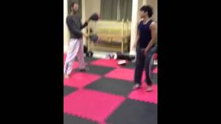 Pad kicking
