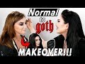 Giving my friend a GOTH MAKEOVER!!! 🦇🧛🏻