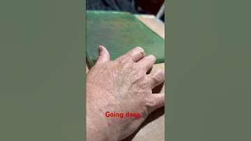 Trying to show depth in gel printing. Using nested circles from PM Artist studios