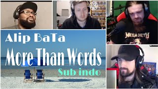 Alip BaTa ' More Than Words ' Fingerstyle Reaction ( Subtitle Indo )