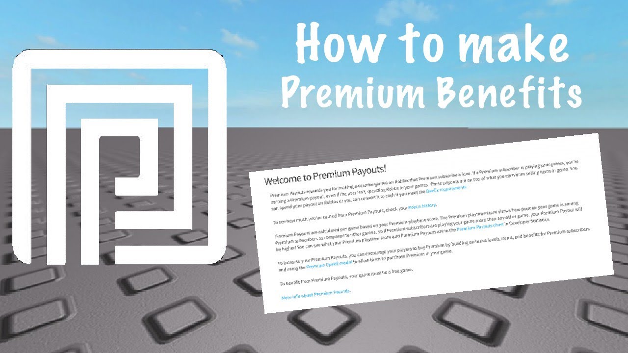 How To Create Roblox Premium Benefits In Your Game Youtube - roblox premium benefits