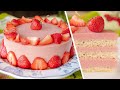 Нежнейший МУССОВЫЙ КЛУБНИЧНЫЙ ТОРТ | вкусный летний торт / мусс с клубникой | рецепт ленивый Фрезье