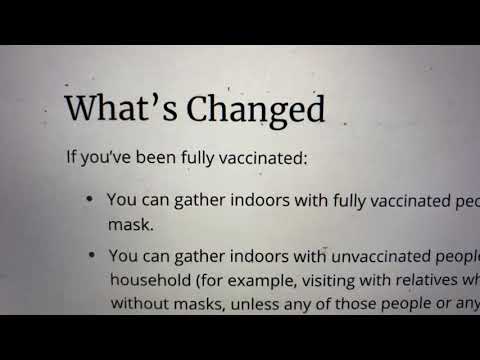 Center For Disease Control CDC Says Fully Vaccinated People Should Still Wear A Mask In Public