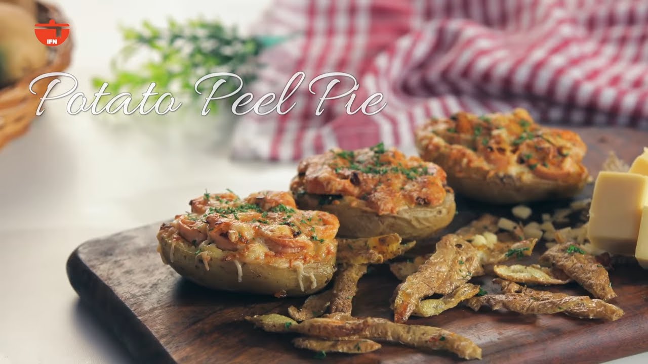 Potato Peel Pie By Chef Irfan Pabaney | Cheesy Potato Peel Pie w/ Potato Skin Chips | Quick Starter | India Food Network