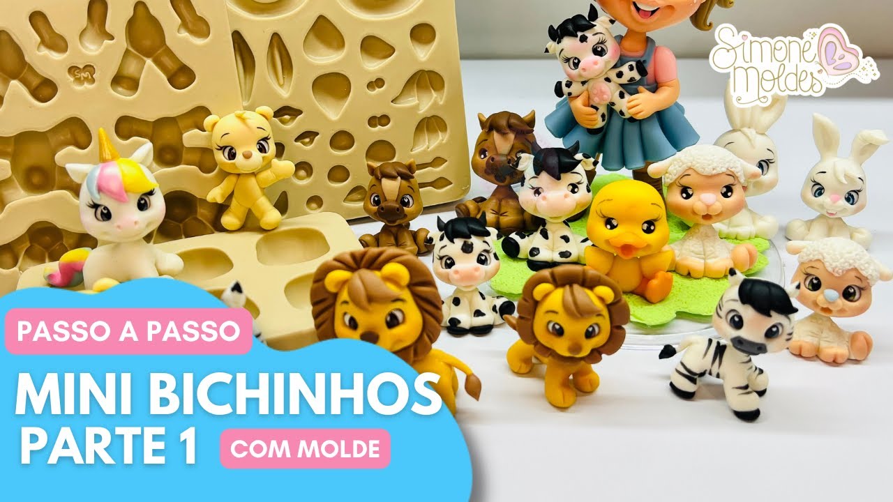 Mini Bichinhos em Biscuit Parte 1 - Com o molde Combo Iti Malia Mini cód 1300