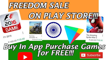 Play Store Ka Freedom sale on In App Purchase Games | How to buy them for free!!