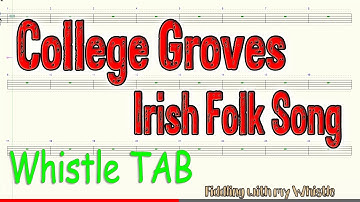 College Groves - Irish Folk Song - Tin Whistle - Play Along Tab Tutorial