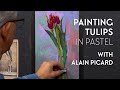 Painting tulips in pastel