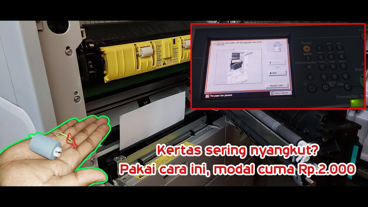 Cara Mengatasi Kertas Nyangkut / Macet pada Mesin Fotocopy Ir3245 