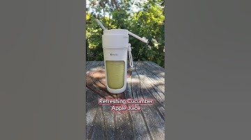 Apple and cucumber Juice using Portable Blender