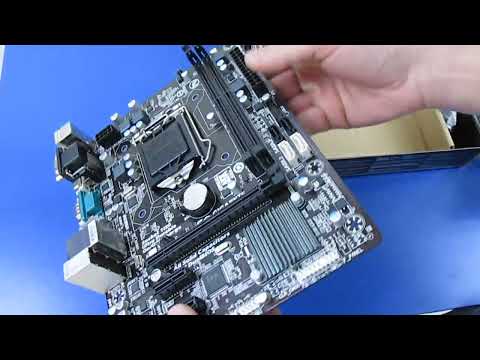 Материнская плата Gigabyte GA-H81M-D2V | unboxing