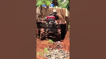 #review xe công nông chở lúa lên dốc kéo tời.