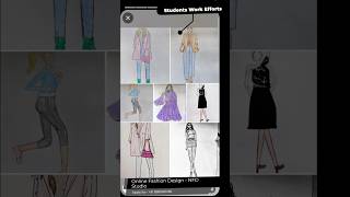 Our Students Work Efforts in Sketch Illustration Design Learn Online Fashion Design Diploma Course
