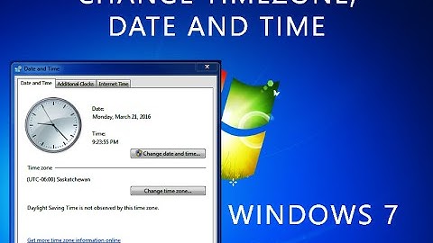 Adjusting the Timezone, Time, & Date on Windows 7