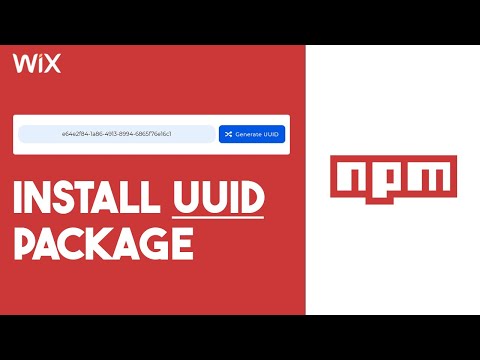 Install & Generate UUID NPM Package in Wix | Wix Ideas