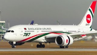 [FullHD] RARE Biman Bangladesh B788 (S2-AJT) Landing+Taxi at Munich Airport!