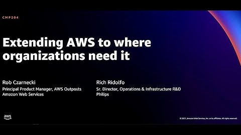 AWS re:Invent 2021 - Extending AWS to where organizations need it