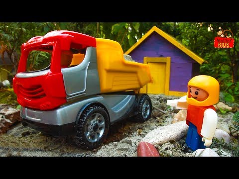 Unboxing - cartoon truck and front loader TOYS!