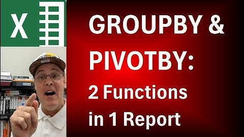 2 Different Functions in GROUPBY & PIVOTBY Functions. Excel Magic Trick 1844 Part 2