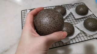 黑芝麻馒头【Black Sesame Seeds Bun】松软香甜 含钙量超高 营养丰富