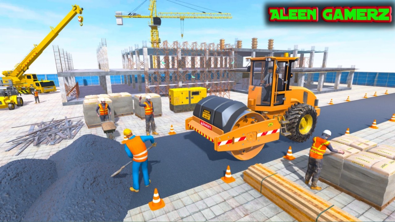 Hydraulic Fan Install In Dackyard -Construction Simulator Game Part 4⚓| Construction Heavy Vehicles
