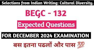 begc 132 important questions 2024 | BEGC 132 important questions with answers for December Exams